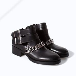 Zara chain booties
